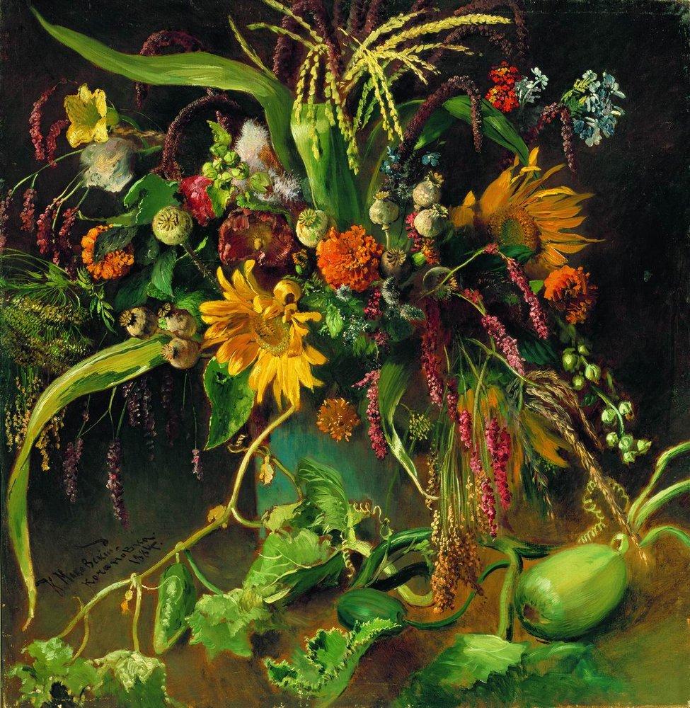 Konstantin Makovsky Flowers 1 1884 Fine Art Print
