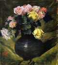 William Merritt Chase Flowers (aka Roses) 1884-1888 Fine Art Print