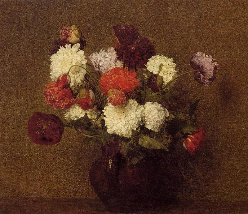 Henri Fantin-Latour Flowers Poppies 1883 Fine Art Print