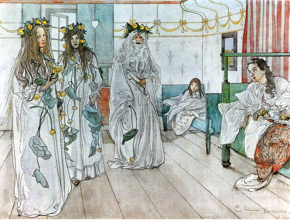 Carl Larsson For Karin's Name Day 1899 Fine Art Print