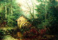 Efim Volkov Forest Landscape with Watermill 1880 Fine Art Print
