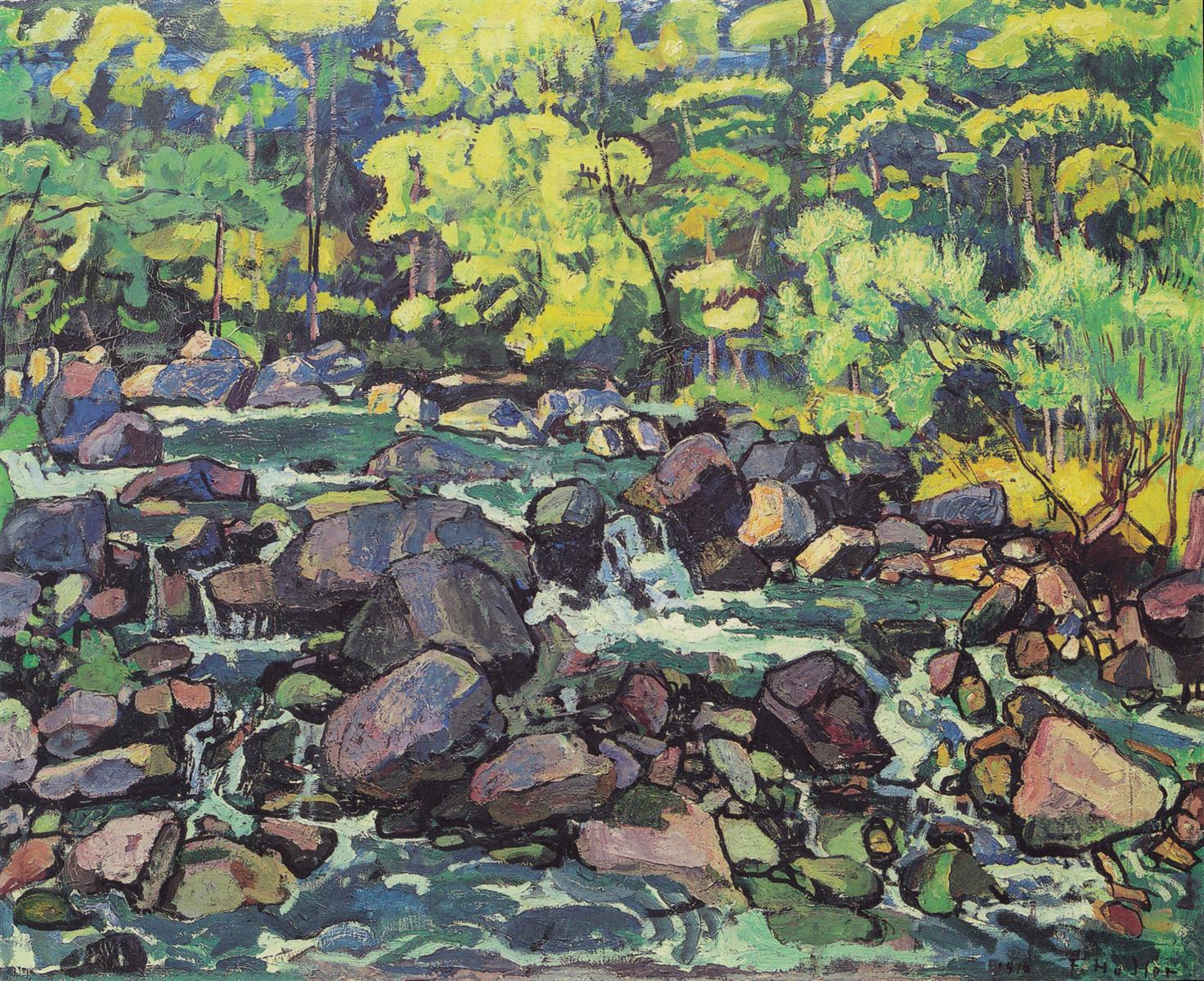 Ferdinand Hodler Forest Stream at Champery 1916 Fine Art Print