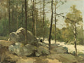 Johan Hendrik Weissenbruch Forest View near Barbizon 1900 Fine Art Print
