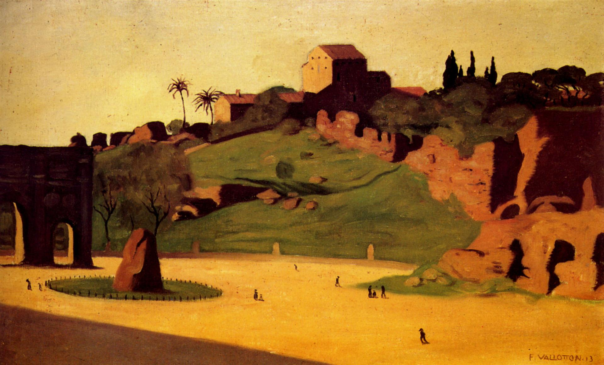 Felix Vallotton Forum Roman or Seen close the Palatine one 1913 Fine Art Print