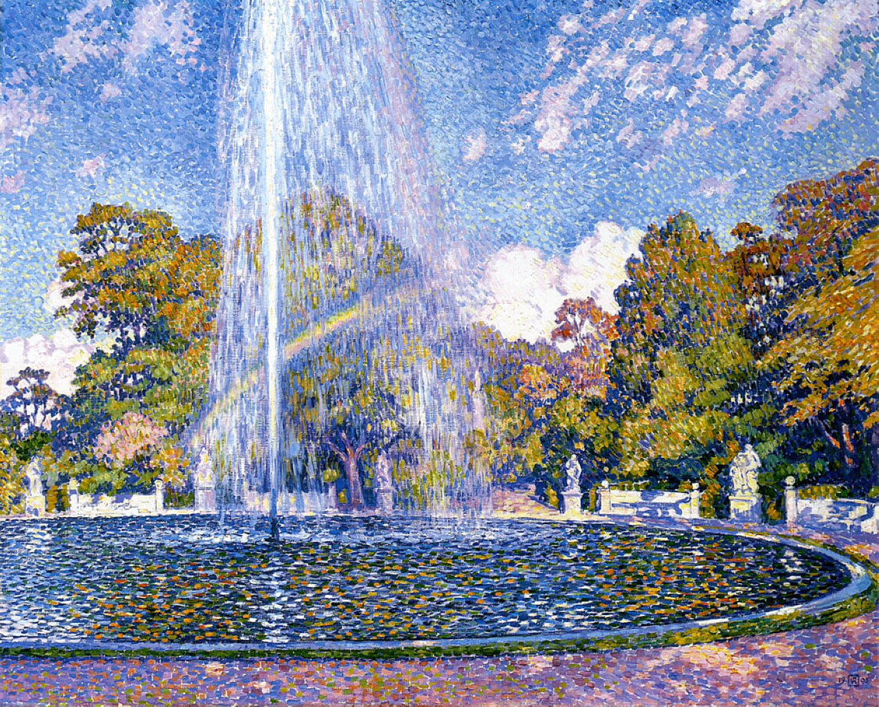 Theo van Rysselberghe Fountain at San Souci 1903 Fine Art Print