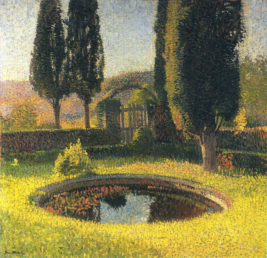 Henri Martin Fountain in South East Park in Marquayrol 1920 Fine Art Print