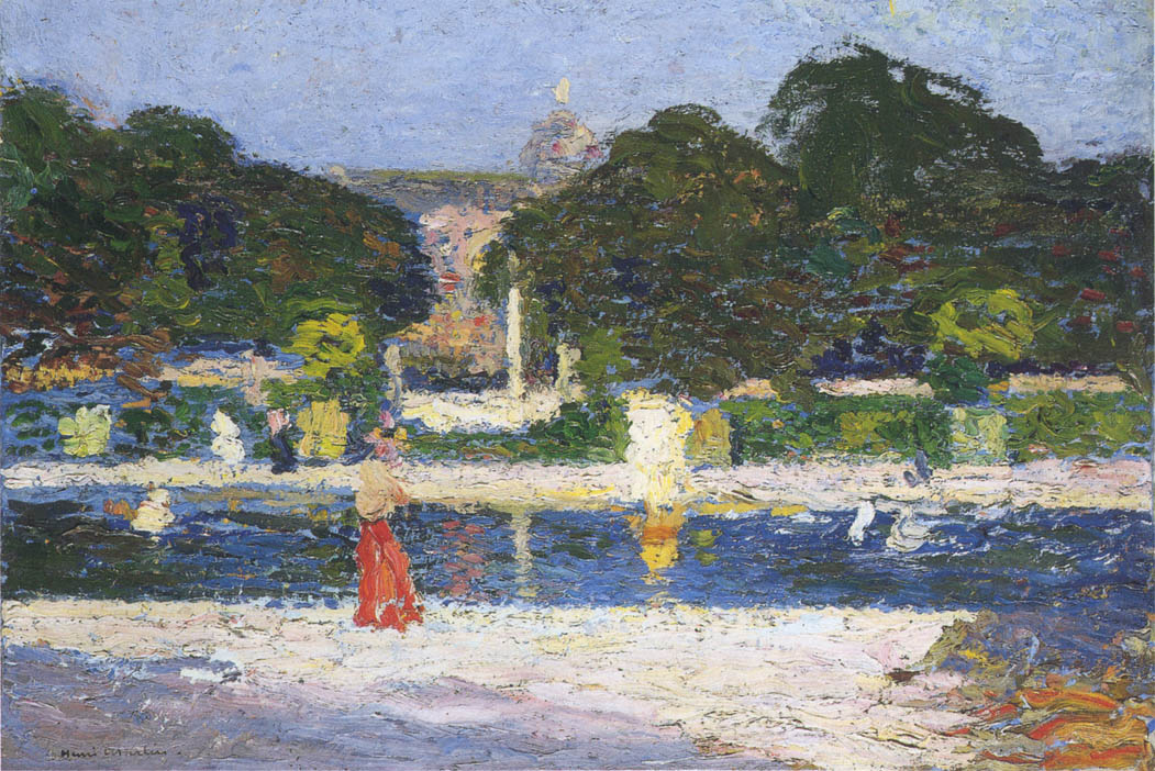 Henri Martin Fountain in the Garden at Luxembourg 1931 Fine Art Print