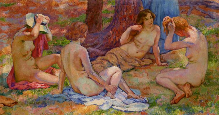 Theo van Rysselberghe Four Bathers 1926 Fine Art Print