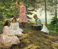Frank W. Benson Four Children at North Haven 1904 Fine Art Print