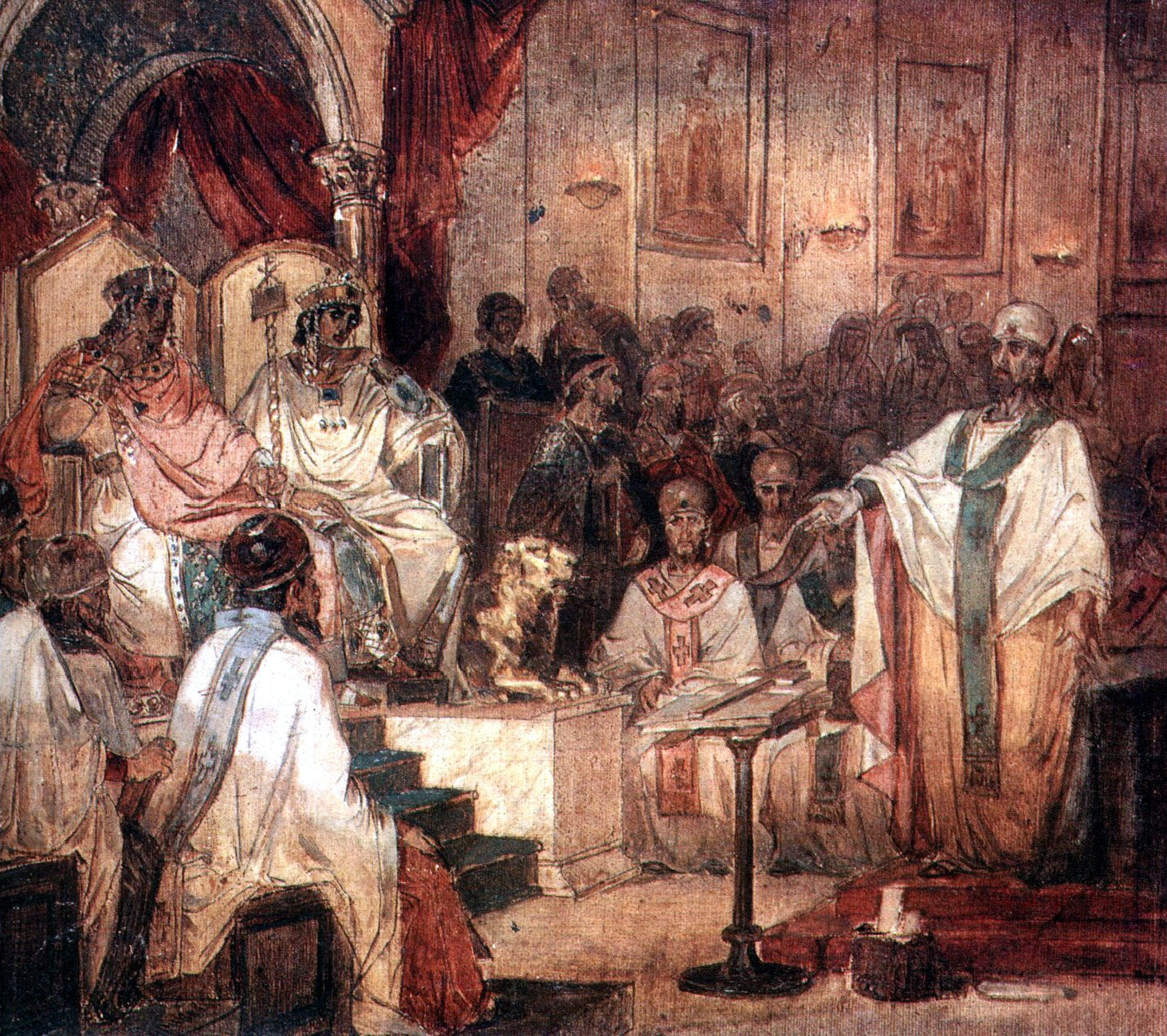 Vasily Surikov Fourth Ecumenical Council of Chalcedon 1876 Fine Art Print