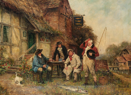 {{ product_title }} Fine Art Print | {{ product_vendor }} Jakero77 Frank Moss Bennett Crikey 1931 Friends Tales of Fishing Fine Art Print Art Print  Jakero77