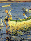 Frank W. Benson Boating at Vinalhaven 1920 Fine Art Print