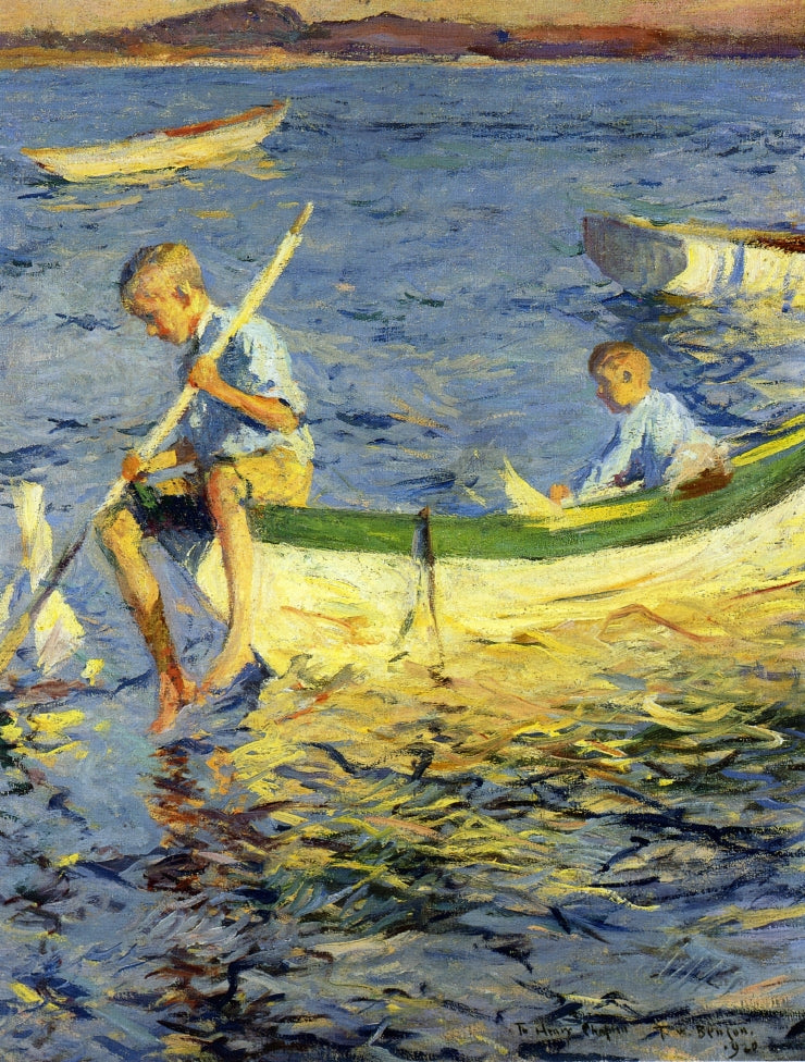 Frank W. Benson Boating at Vinalhaven 1920 Fine Art Print