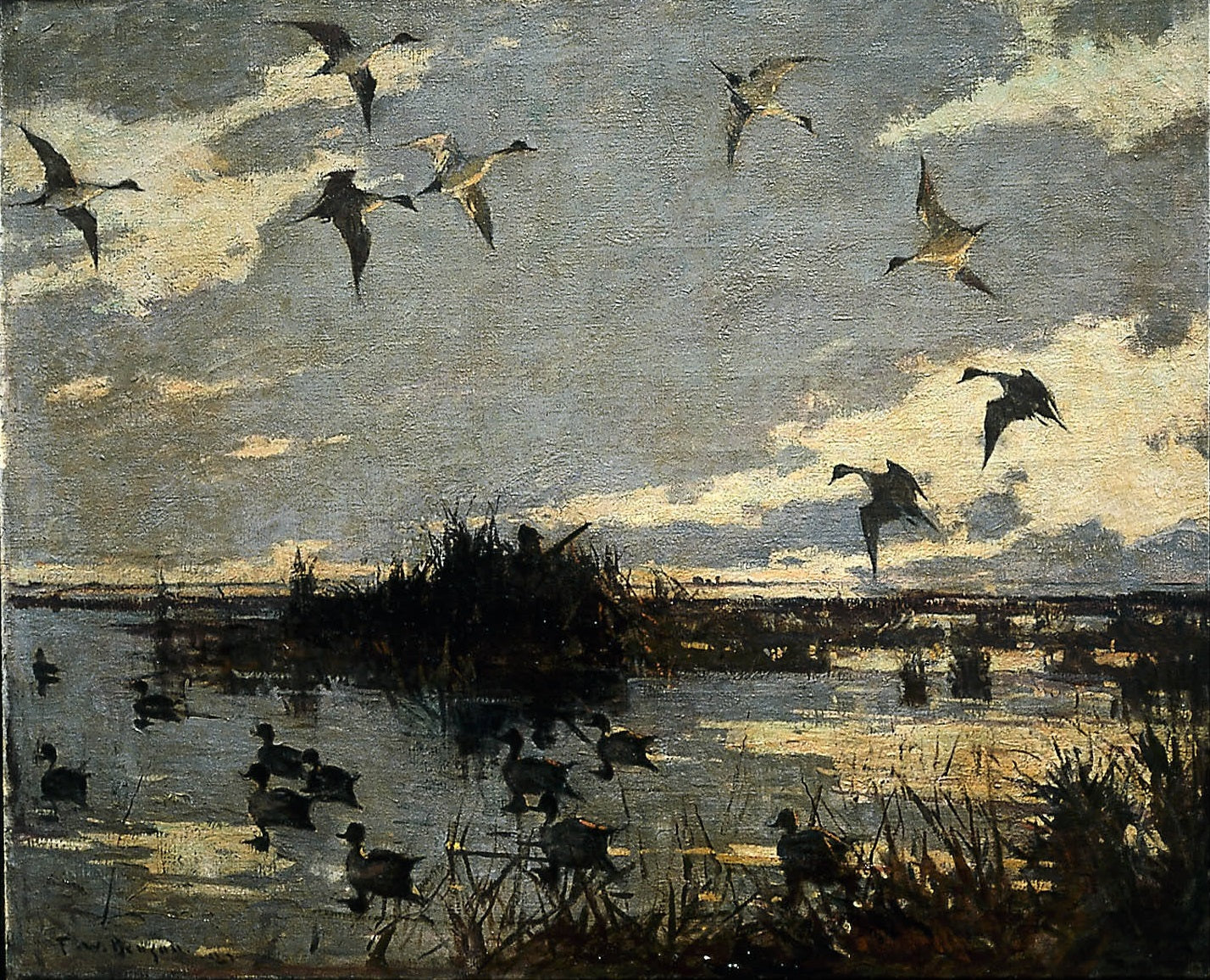 Frank W. Benson Pintails Decoyed 1921 Fine Art Print