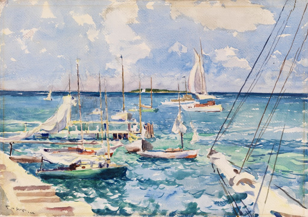Frank W. Benson The Waterfront 1922 Fine Art Print