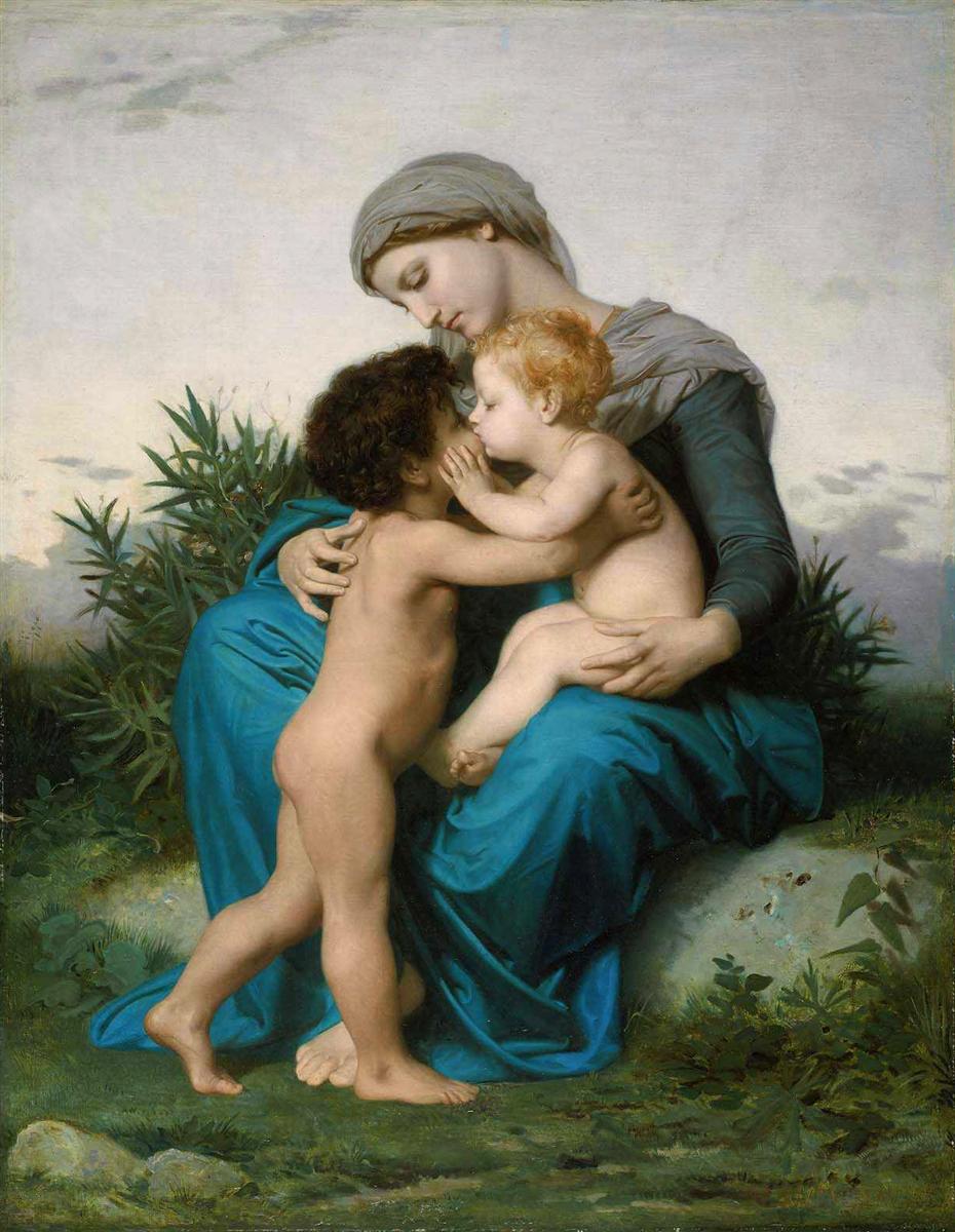 William-Adolphe Bouguereau Fraternal Love 1851 Fine Art Print