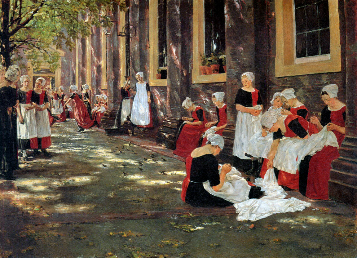 Max Liebermann Free hour at the Amsterdam Orphanage 1881-1882 Fine Art Print