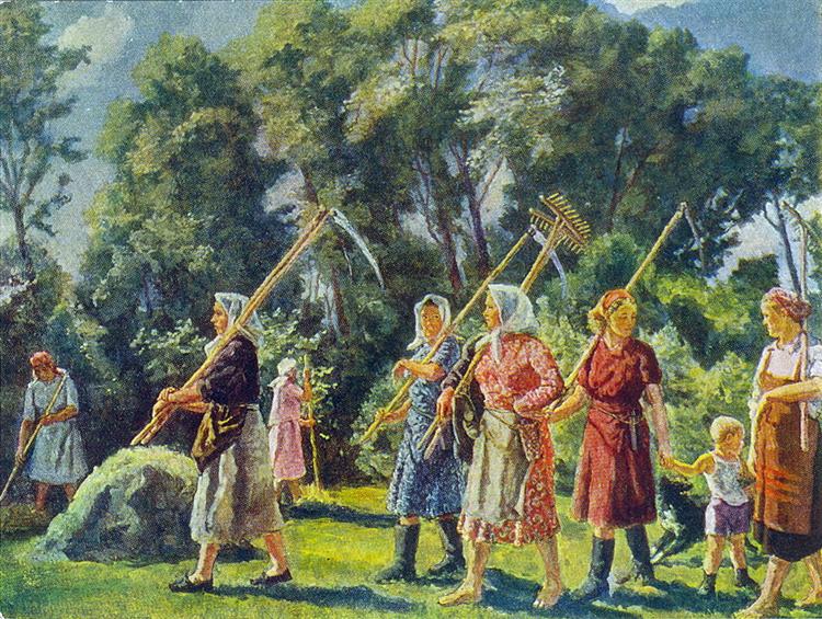 Pyotr Konchalovsky From Mowing 1948 Fine Art Print
