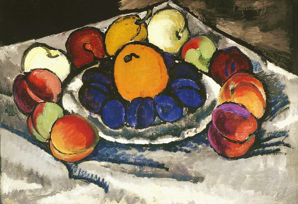 Ilya Mashkov Fruit on the Plate 1910 Fine Art Print