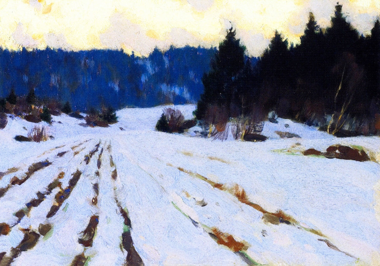 Clarence Gagnon Furrows on the Snow 1924 Fine Art Print
