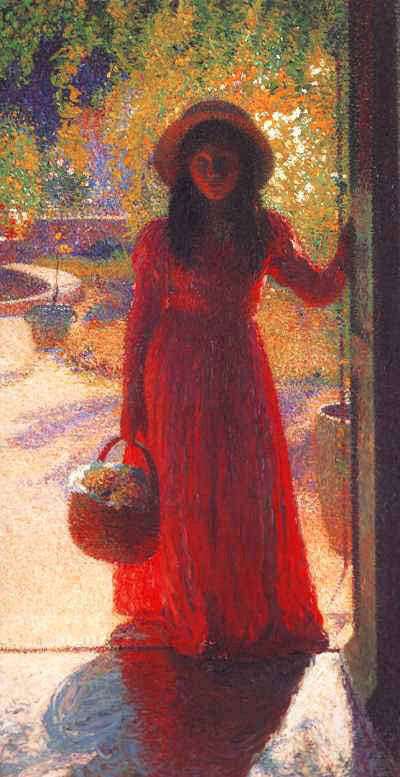 Henri Martin Gabrielle at the Gate 1910 Fine Art Print