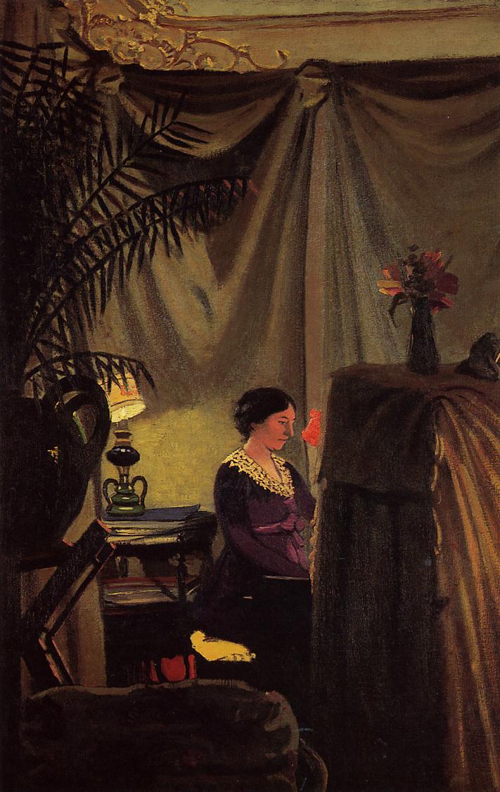 Felix Vallotton Gabrielle Vallotton at the Piano 1904 Fine Art Print