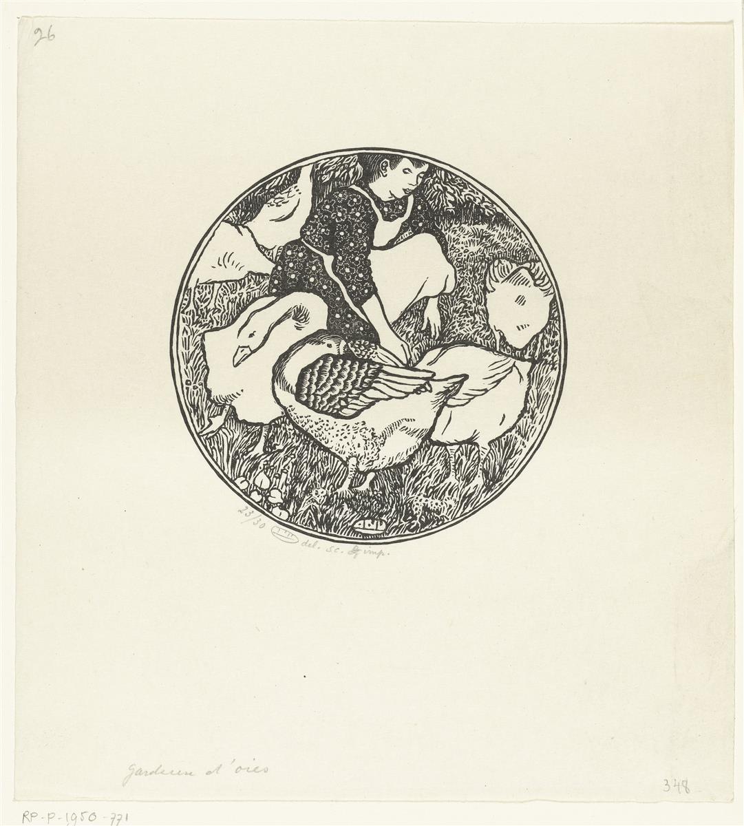 Lucien Pissarro Ganzenhoedster Gardeuse d'oies 1923 Fine Art Print