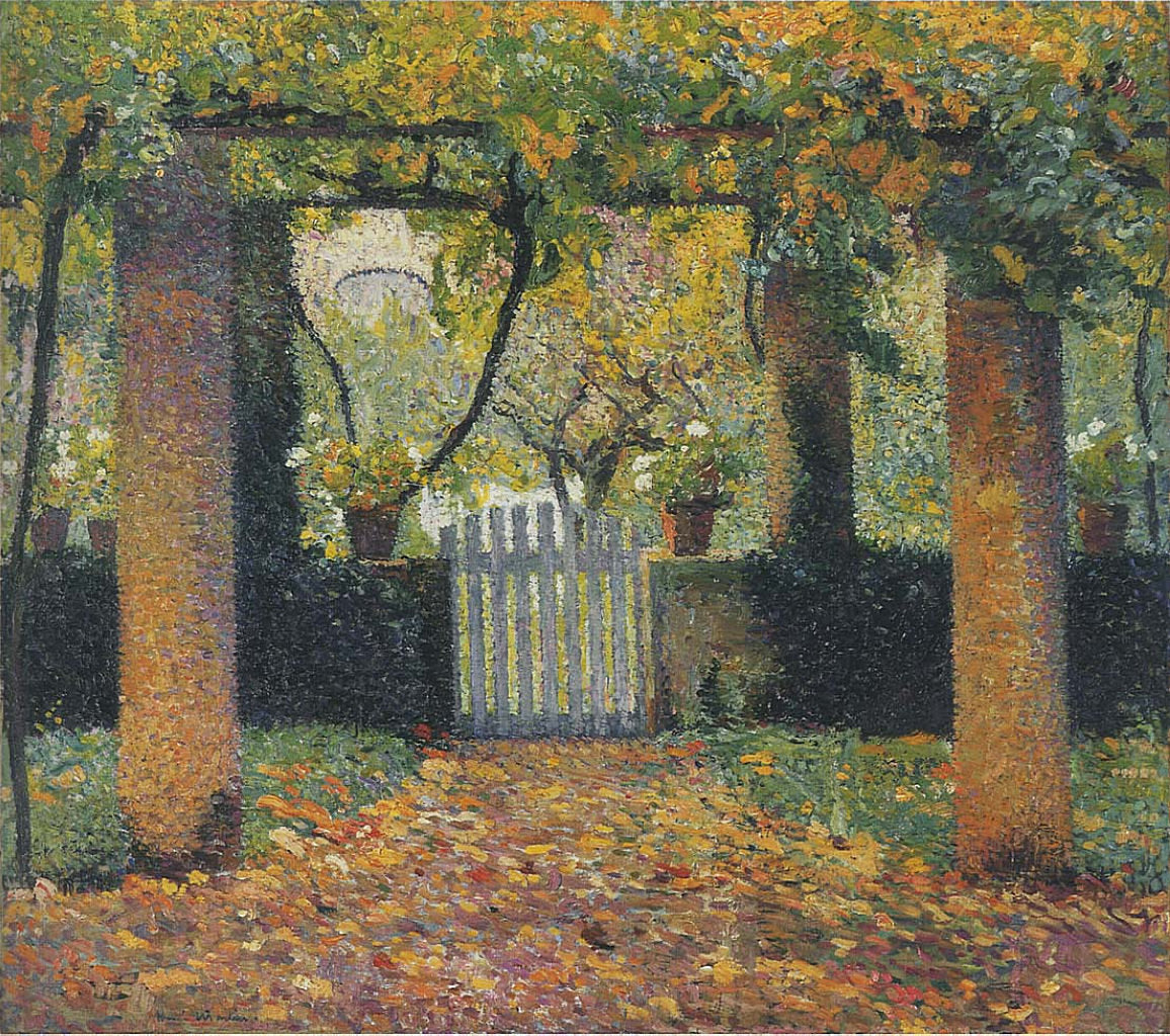 Henri Martin Garden door in Bower 1920 Fine Art Print