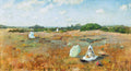 William Merritt Chase Gathering Autumn Flowers 1894 Fine Art Print