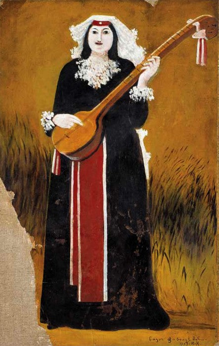 Niko Pirosmani Georgian woman with thari 1906 Fine Art Print