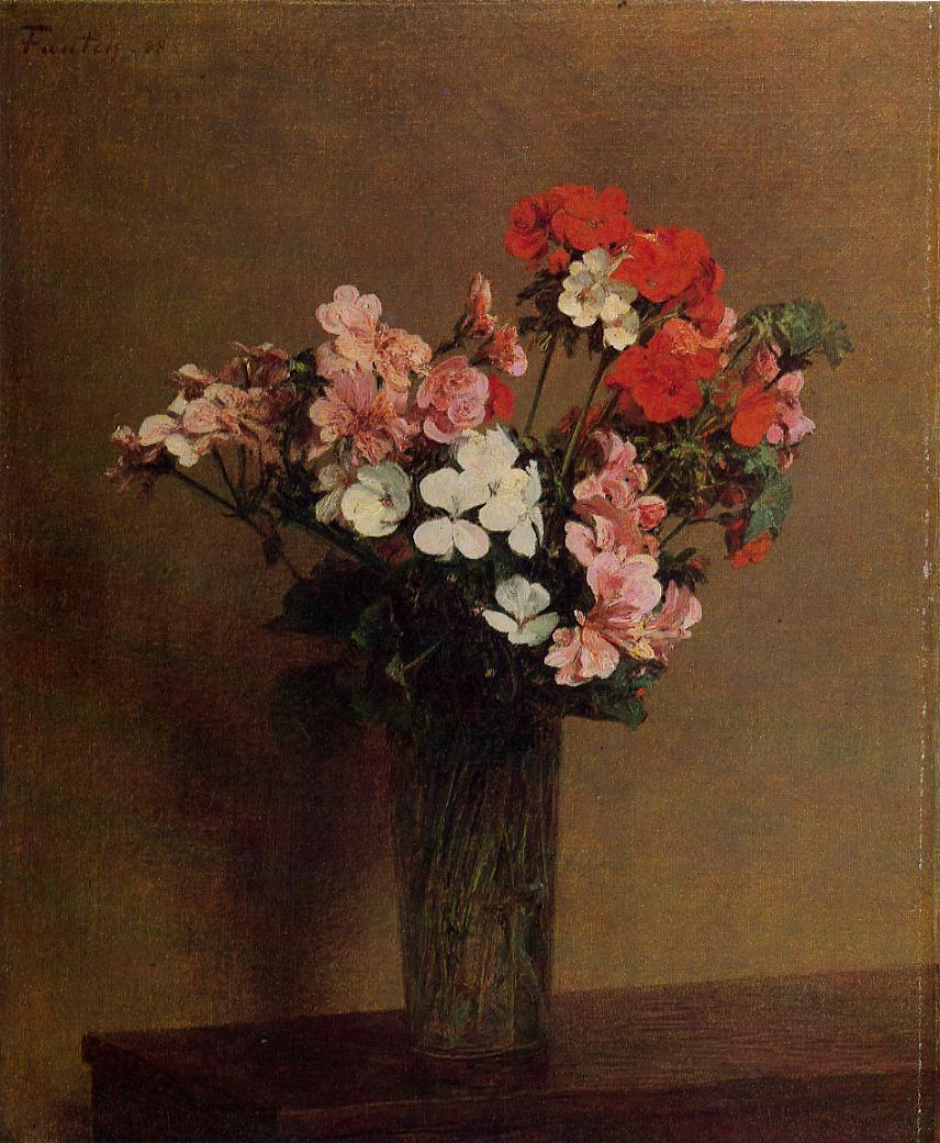 Henri Fantin-Latour Geraniums 1888 Fine Art Print