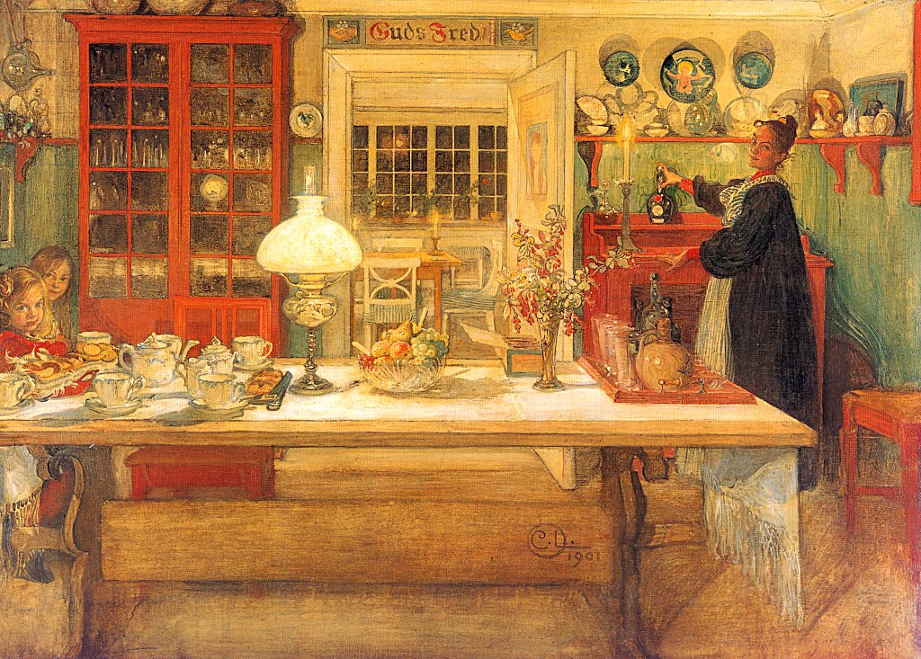 Carl Larsson Getting Ready for a Game 1901 Fine Art Print