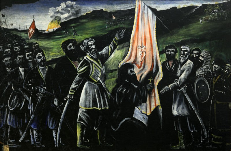 Niko Pirosmani Giorgi Saakadze defending Georgia from enemies 1913 Fine Art Print