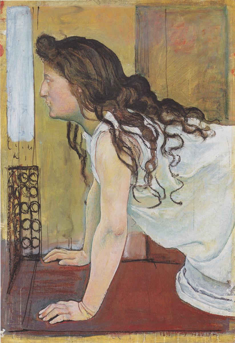 Ferdinand Hodler Girl at the Window 1890 Fine Art Print
