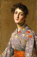 William Merritt Chase Girl in a Japanese Costume 1890 Fine Art Print