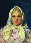 Konstantin Makovsky Girl in a Kerchief 1870 Fine Art Print