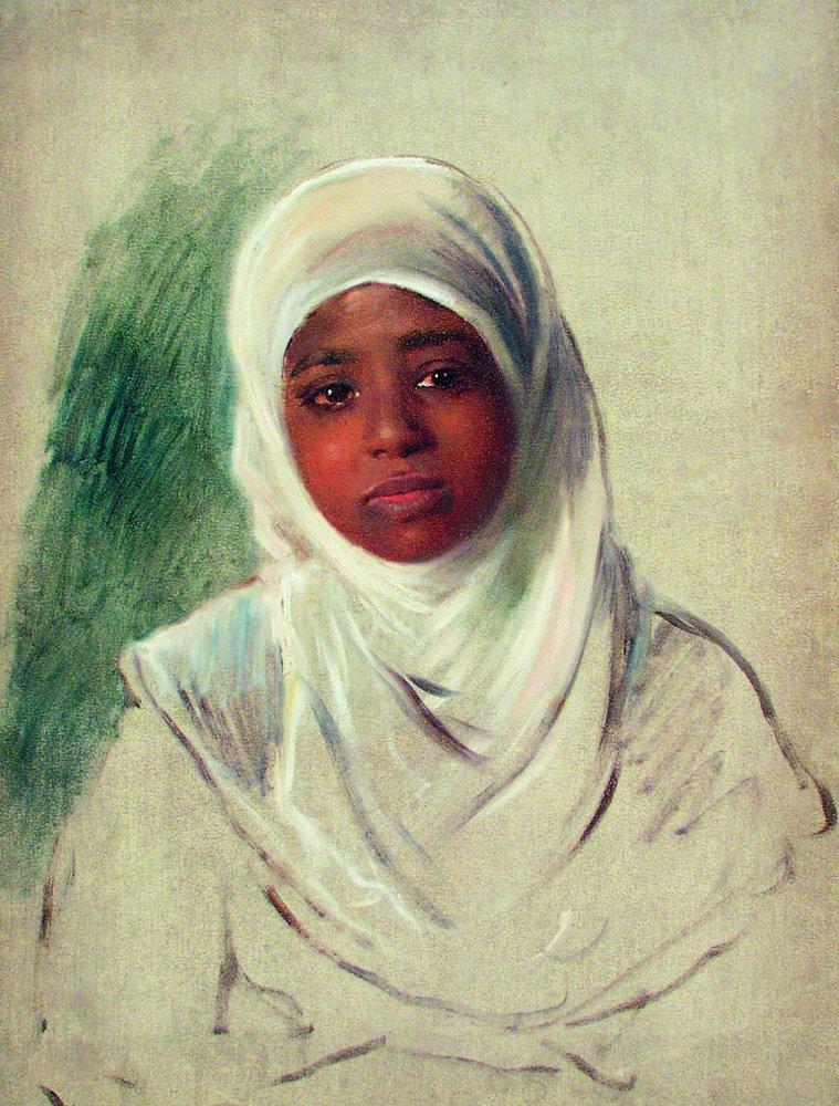 Konstantin Makovsky Girl in Burnous 1870 Fine Art Print