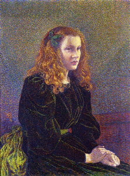Theo van Rysselberghe Girl in Green 1892 Fine Art Print