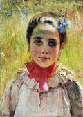 Konstantin Makovsky Girl in the Field 1900 Fine Art Print