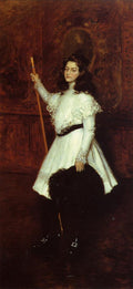 William Merritt Chase Girl in White, aka Portrait of Irene Dimock 1898-1901 Fine Art Print