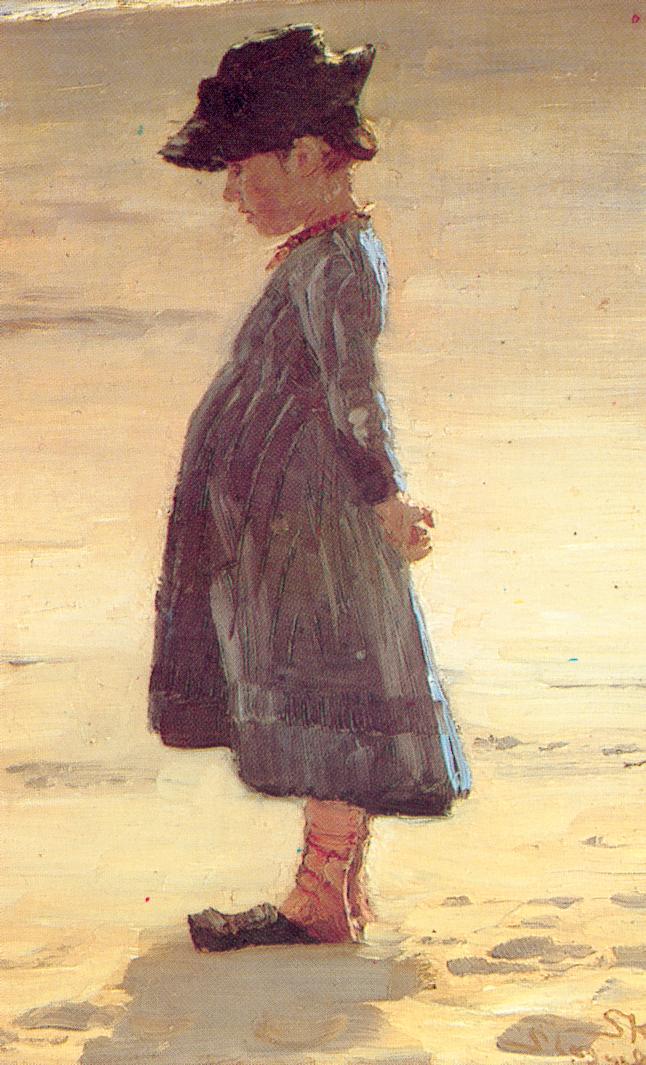 Peder Severin Kroyer Girl on the Beach 1884 Fine Art Print