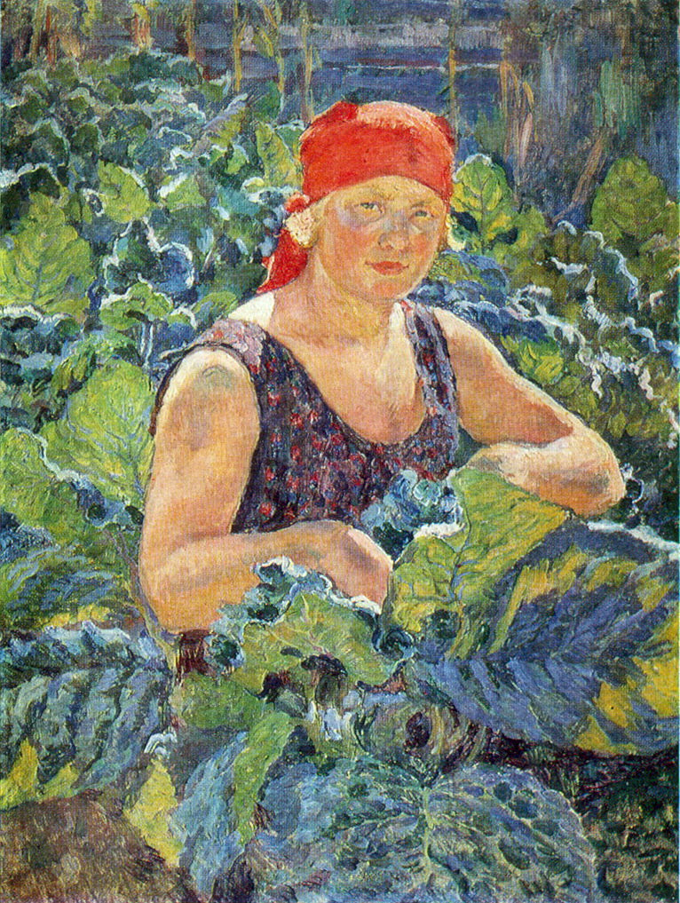 Ilya Mashkov Girl on the Tobacco Plantations 1930 Fine Art Print