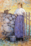 Julian Alden Weir Girl Standing by a Gate 1896 Fine Art Print