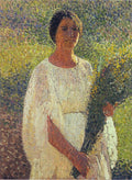 Henri Martin Girl with Flowers 1903 Fine Art Print