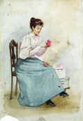 Konstantin Makovsky Girl with Flowers 1882 Fine Art Print