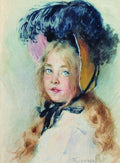 Konstantin Makovsky Girl with Hat 1880 Fine Art Print