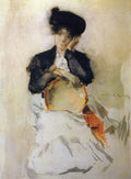 William Merritt Chase Girl with Tambourine 1886 Fine Art Print