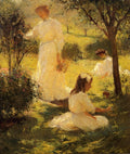 Frank W. Benson Girls in the Garden 1906 Fine Art Print