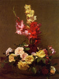 Henri Fantin-Latour Gladiolas and Roses 1881 Fine Art Print