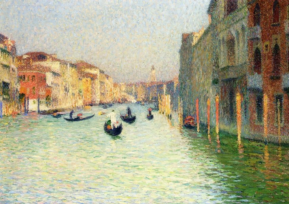Henri Martin Gondolas in Venice 1909 Fine Art Print